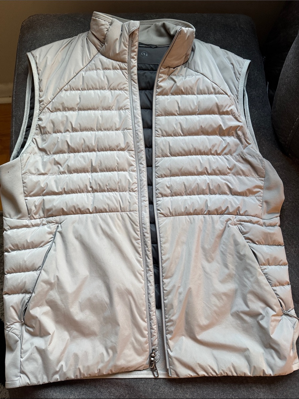 Light Gray Quilted Lululemon Men’s Vest